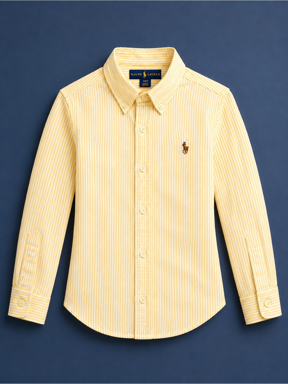 Ralph Lauren Slim Fit Button-Down Shirt, yellow white